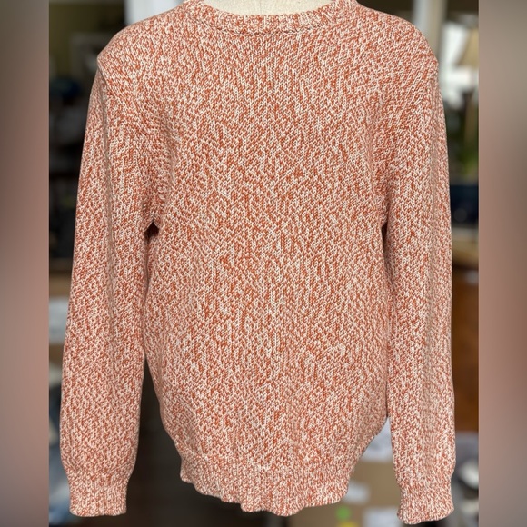 J. CREW Men's Marled Orange Crewneck Sweater Size L - Picture 3 of 6